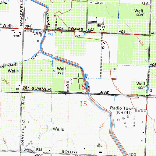Topographic Map of Wooten Creek, CA