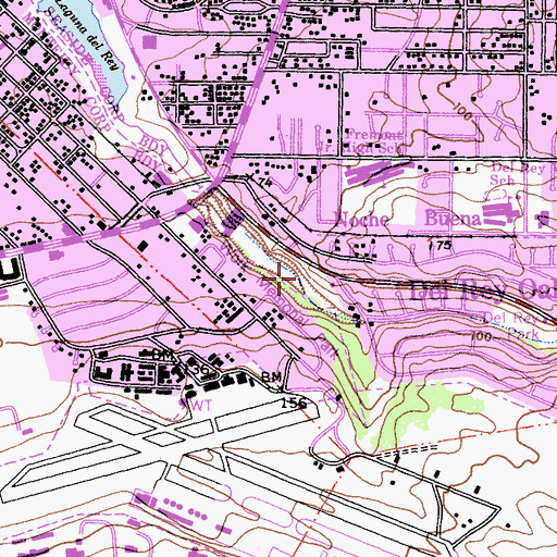 Topographic Map of Work Memorial Park, CA