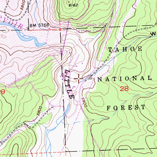 Topographic Map of Worn Mill Canyon, CA