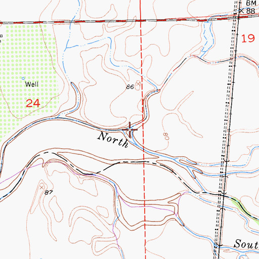 Topographic Map of Wyandotte Creek, CA