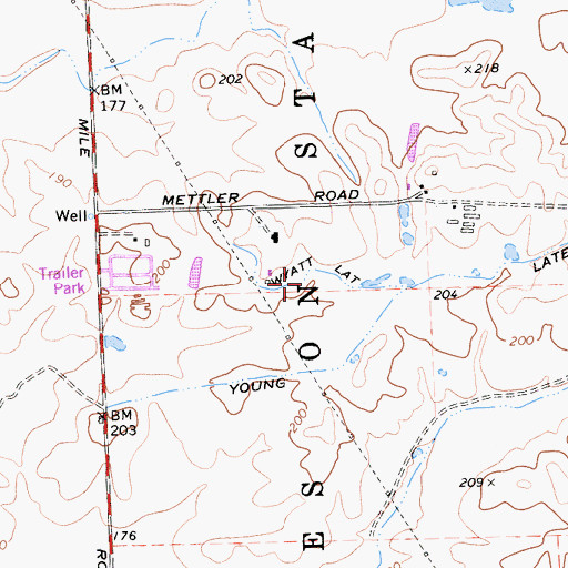 Topographic Map of Wyatt Lateral, CA