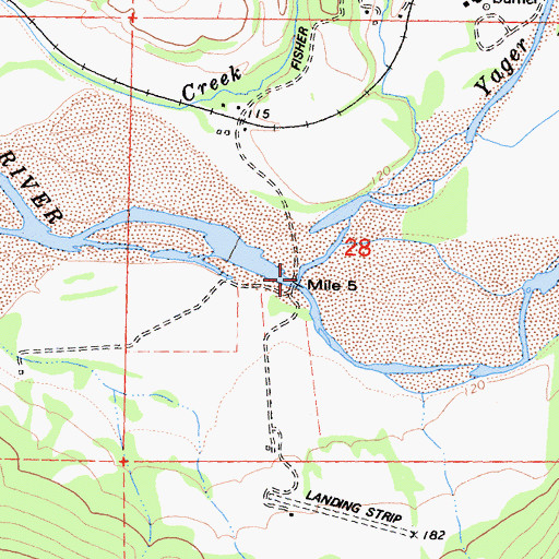 Topographic Map of Yager Creek, CA