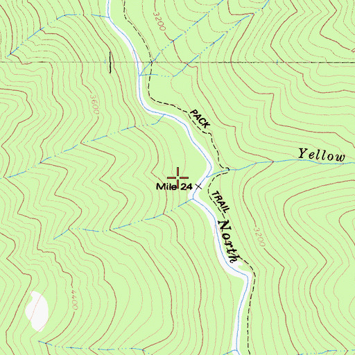 Topographic Map of Yellow Dog Creek, CA