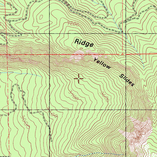 Topographic Map of Yellow Slides, CA
