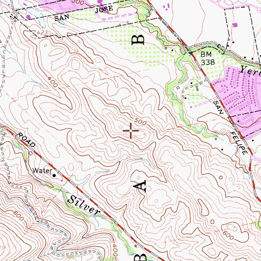 Topographic Map of Yerba Buena, CA