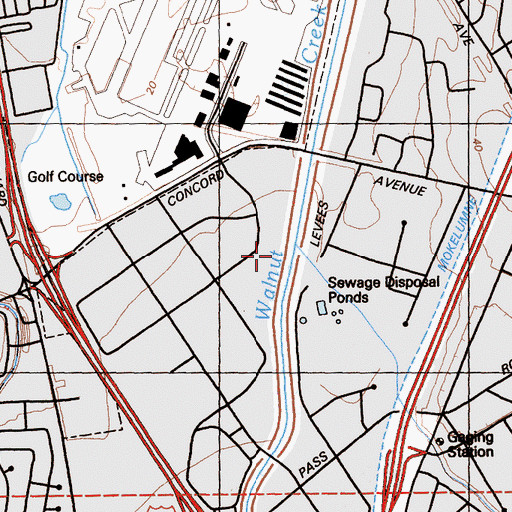 Topographic Map of Ygnacio Valley, CA