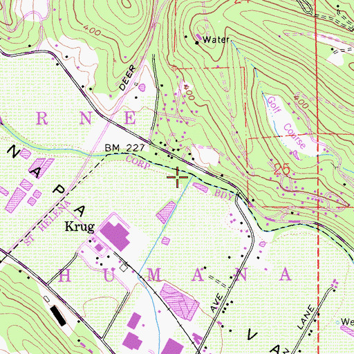 Topographic Map of York Creek, CA