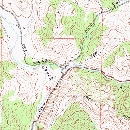 Topographic Map of Yorty Creek, CA