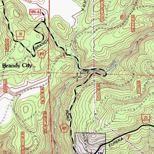 Topographic Map of Youngs Ravine, CA