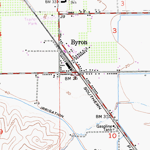 Topographic Map of Byron, CA