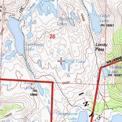 Topographic Map of Z Lake, CA