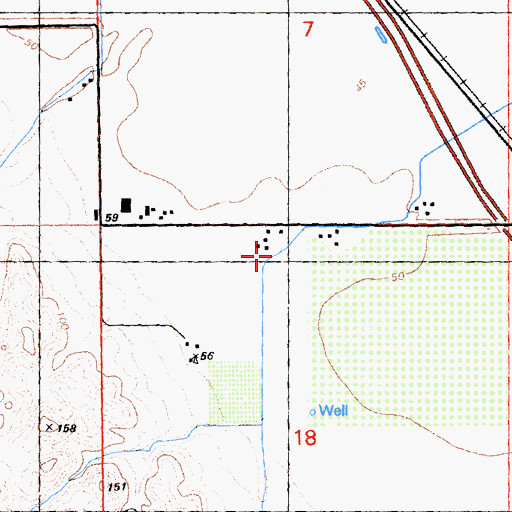 Topographic Map of Zamora Creek, CA