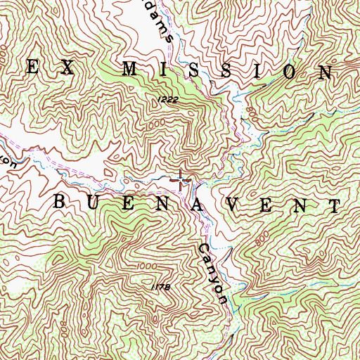 Topographic Map of Saltmarsh Canyon, CA