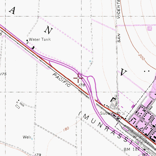 Topographic Map of Upper Lateral Number Two and One Half, CA
