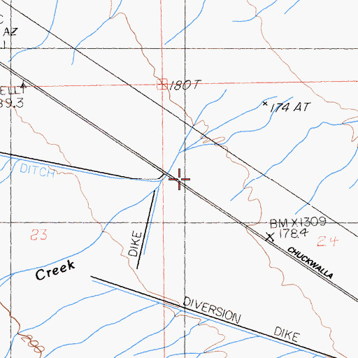 Topographic Map of Ship Creek, CA