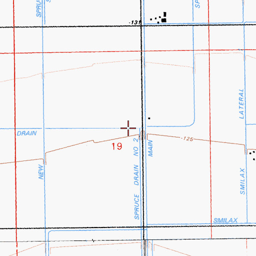 Topographic Map of Spruce Drain No 2, CA