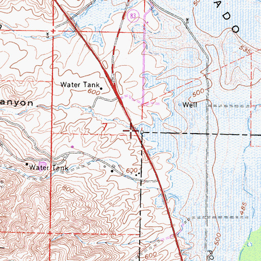 Topographic Map of Abacherli Canyon, CA
