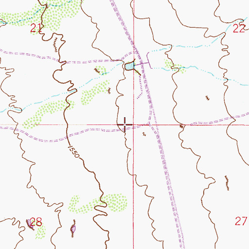Topographic Map of Vineyard Road Dam, AZ