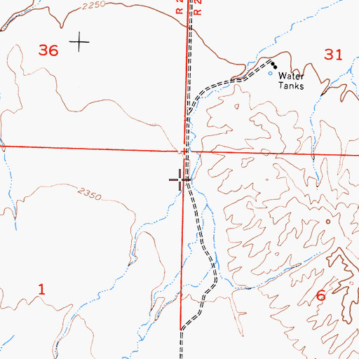 Topographic Map of Abbott Canyon, CA