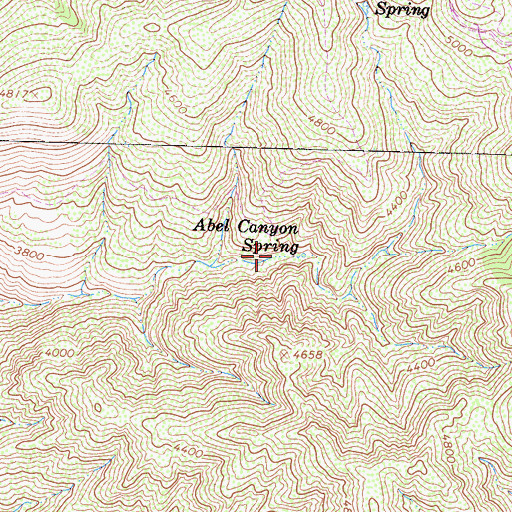 Topographic Map of Abel Canyon Spring, CA