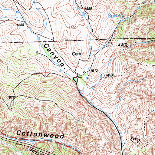 Topographic Map of Acebedo Ranch, CA