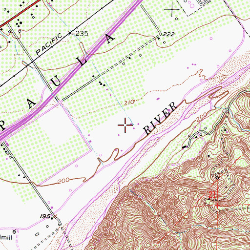 Topographic Map of Adams Barranca, CA