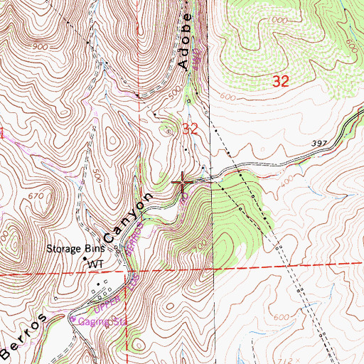 Topographic Map of Adobe Canyon, CA