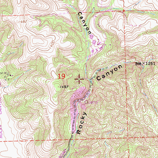 Topographic Map of Adobe Canyon, CA