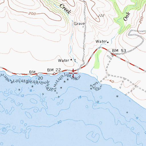 Topographic Map of Adobe Creek, CA