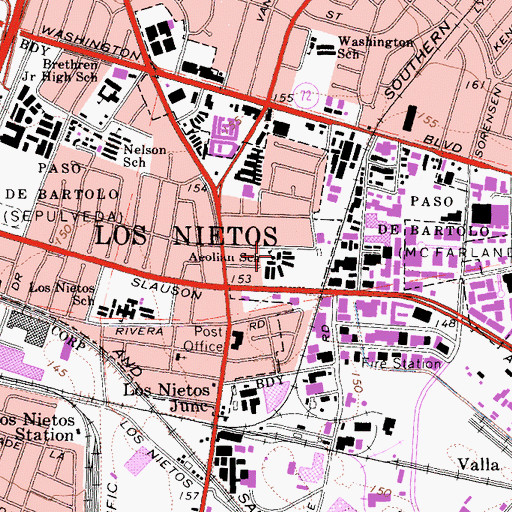 Topographic Map of Aeolian Elementary School, CA