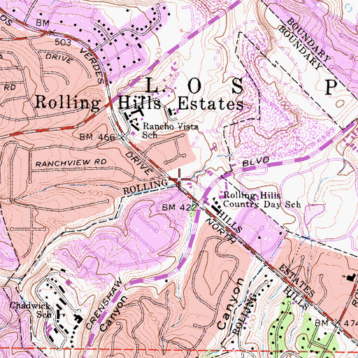 Topographic Map of Agua Negra Canyon, CA
