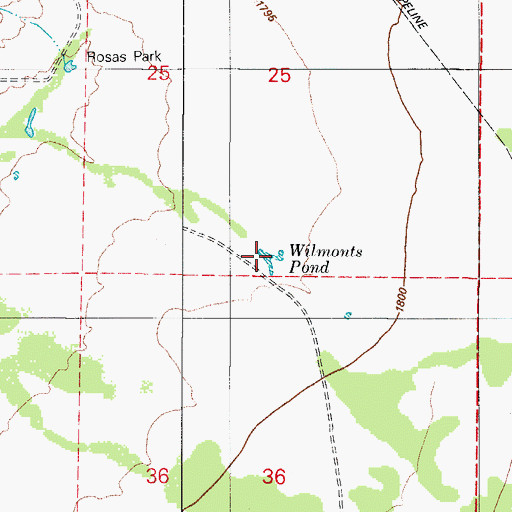 Topographic Map of Wilmonts Pond, AZ