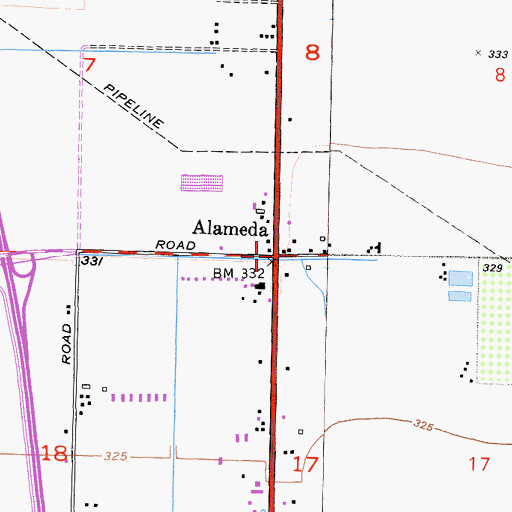 Topographic Map of Alameda, CA