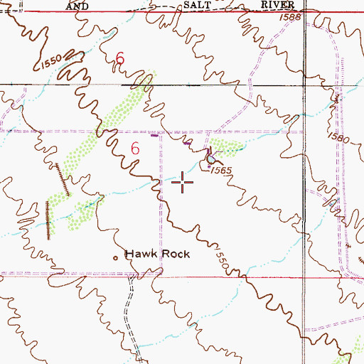 Topographic Map of Womack Airstrip (historical), AZ
