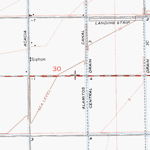 Topographic Map of Alamitos Canal, CA