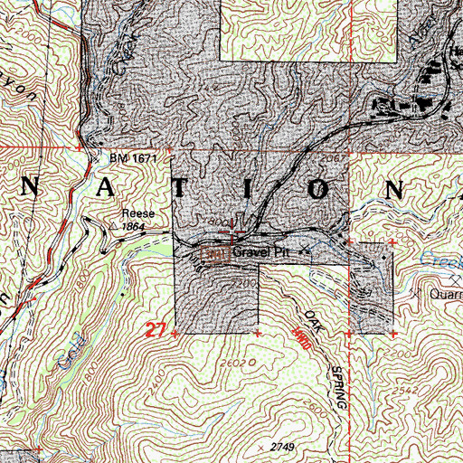 Topographic Map of Alder Creek, CA
