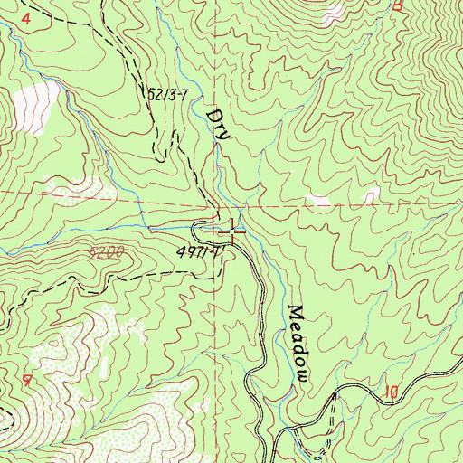 Topographic Map of Alder Creek, CA