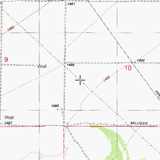 Topographic Map of Y Strip Airport (historical), AZ
