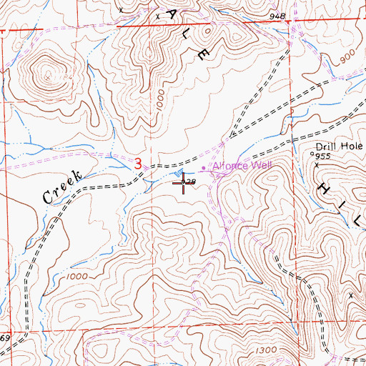 Topographic Map of Alfonce Well, CA