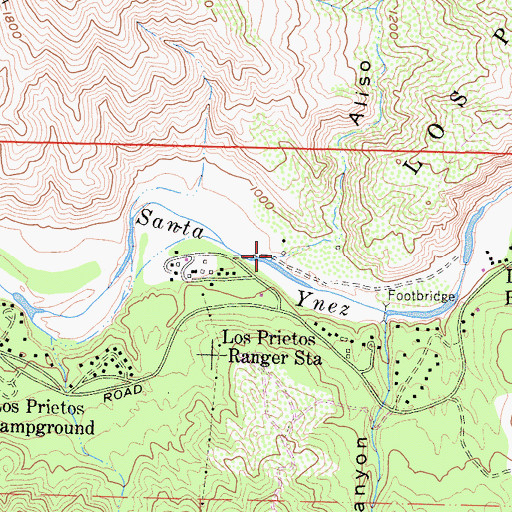 Topographic Map of Aliso Canyon, CA