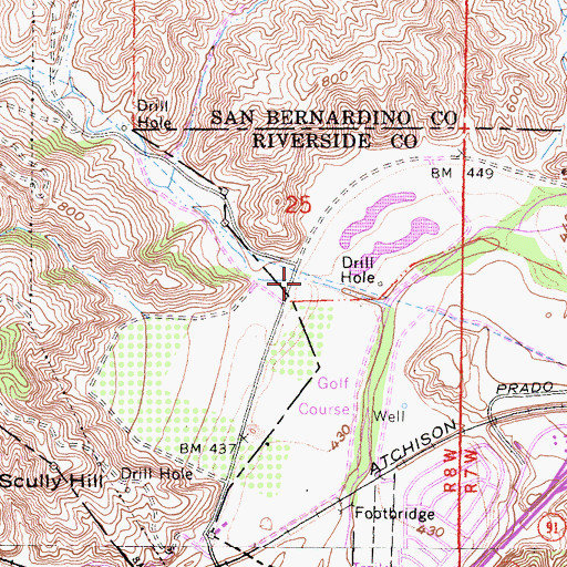 Topographic Map of Aliso Canyon, CA