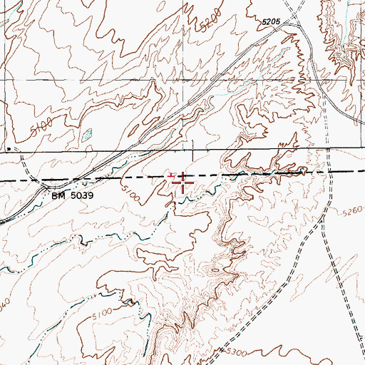 Topographic Map of Gothic Mesa, AZ