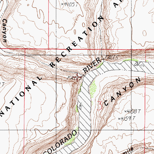 Topographic Map of Ferry Swale Canyon, AZ