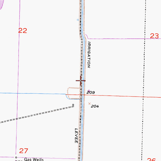 Topographic Map of Alpaugh Irrigation District Canal, CA