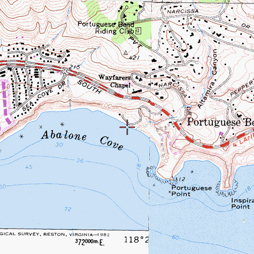 Topographic Map of Altamira Canyon, CA
