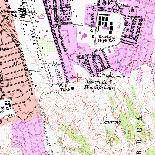 Topographic Map of Alvarado Hot Springs, CA