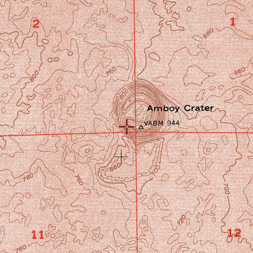 Topographic Map of Amboy Crater, CA