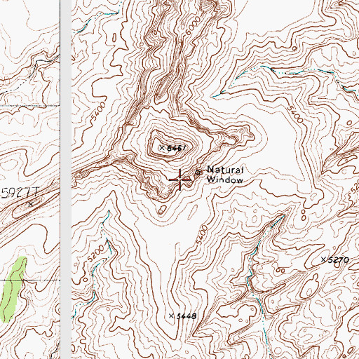 Topographic Map of Arch in the Sky, AZ