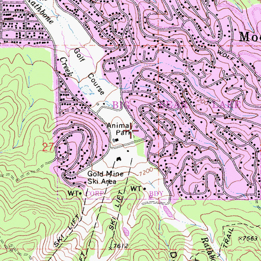 Topographic Map of Animal Park, CA