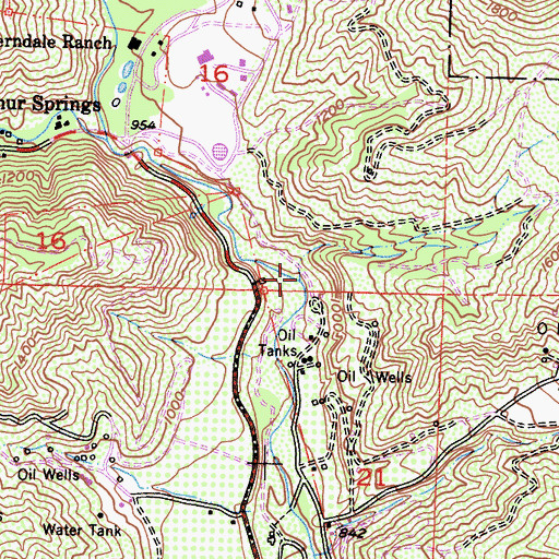 Topographic Map of Anlauf Canyon, CA